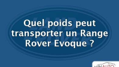 Quel poids peut transporter un Range Rover Evoque ?