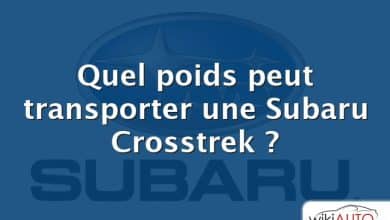 Quel poids peut transporter une Subaru Crosstrek ?