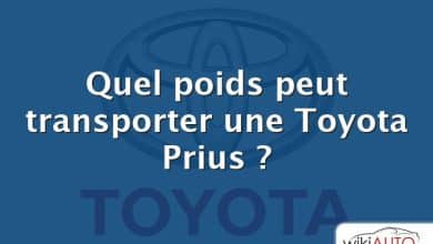 Quel poids peut transporter une Toyota Prius ?