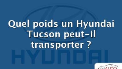 Quel poids un Hyundai Tucson peut-il transporter ?