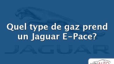 Quel type de gaz prend un Jaguar E-Pace?