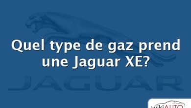 Quel type de gaz prend une Jaguar XE?