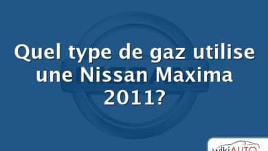 Quel type de gaz utilise une Nissan Maxima 2011?