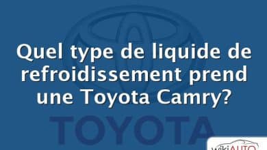 Quel type de liquide de refroidissement prend une Toyota Camry?