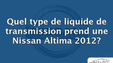 Quel type de liquide de transmission prend une Nissan Altima 2012?