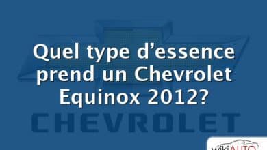 Quel type d’essence prend un Chevrolet Equinox 2012?