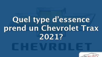 Quel type d’essence prend un Chevrolet Trax 2021?