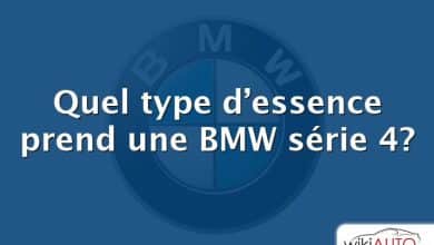 Quel type d’essence prend une BMW série 4?