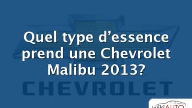 Quel type d’essence prend une Chevrolet Malibu 2013?