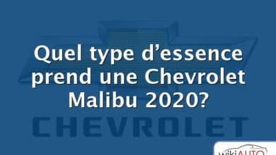Quel type d’essence prend une Chevrolet Malibu 2020?