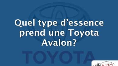 Quel type d’essence prend une Toyota Avalon?