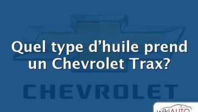 Quel type d’huile prend un Chevrolet Trax?