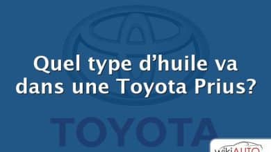 Quel type d’huile va dans une Toyota Prius?