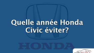 Quelle année Honda Civic éviter?