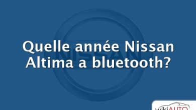 Quelle année Nissan Altima a bluetooth?