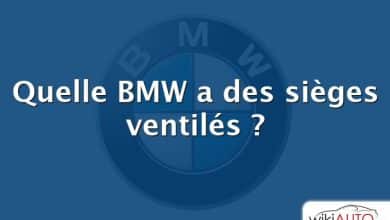 Quelle BMW a des sièges ventilés ?