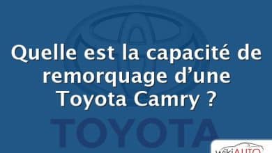 Quelle est la capacité de remorquage d’une Toyota Camry ?