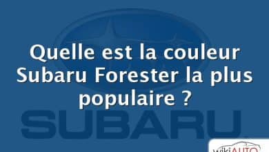 Quelle est la couleur Subaru Forester la plus populaire ?