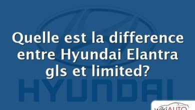 Quelle est la difference entre Hyundai Elantra gls et limited?