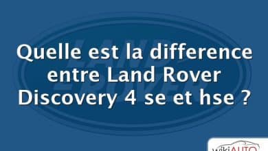 Quelle est la difference entre Land Rover Discovery 4 se et hse ?