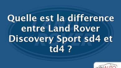 Quelle est la difference entre Land Rover Discovery Sport sd4 et td4 ?