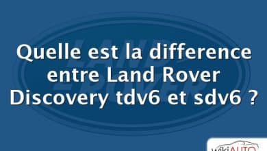 Quelle est la difference entre Land Rover Discovery tdv6 et sdv6 ?