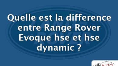 Quelle est la difference entre Range Rover Evoque hse et hse dynamic ?
