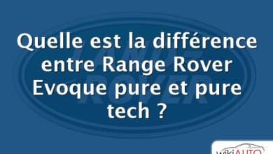 Quelle est la différence entre Range Rover Evoque pure et pure tech ?