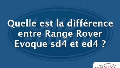 Quelle est la différence entre Range Rover Evoque sd4 et ed4 ?