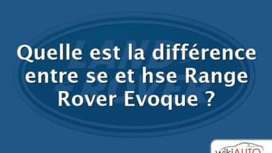 Quelle est la différence entre se et hse Range Rover Evoque ?