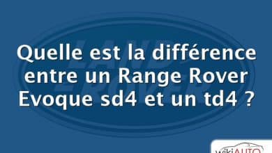 Quelle est la différence entre un Range Rover Evoque sd4 et un td4 ?