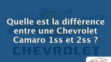 Quelle est la différence entre une Chevrolet Camaro 1ss et 2ss ?