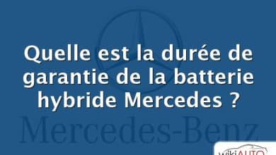 Quelle est la durée de garantie de la batterie hybride Mercedes ?