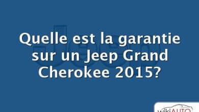 Quelle est la garantie sur un Jeep Grand Cherokee 2015?