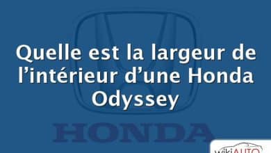 Quelle est la largeur de l’intérieur d’une Honda Odyssey