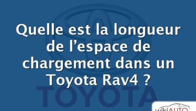 Quelle est la longueur de l’espace de chargement dans un Toyota Rav4 ?