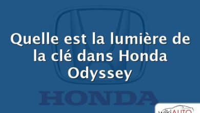 Quelle est la lumière de la clé dans Honda Odyssey