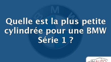 Quelle est la plus petite cylindrée pour une BMW Série 1 ?