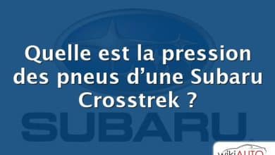 Quelle est la pression des pneus d’une Subaru Crosstrek ?