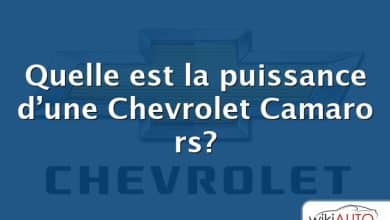 Quelle est la puissance d’une Chevrolet Camaro rs?