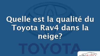 Quelle est la qualité du Toyota Rav4 dans la neige?
