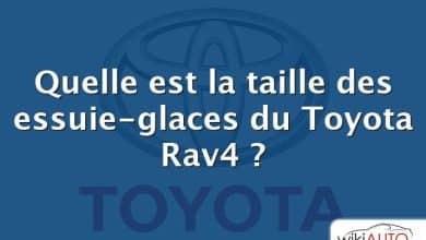 Quelle est la taille des essuie-glaces du Toyota Rav4 ?