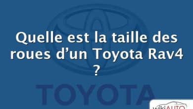 Quelle est la taille des roues d’un Toyota Rav4 ?