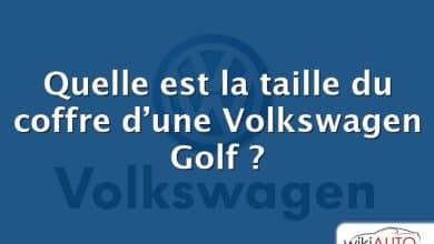 Quelle est la taille du coffre d’une Volkswagen Golf ?