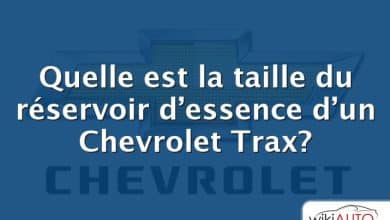 Quelle est la taille du réservoir d’essence d’un Chevrolet Trax?