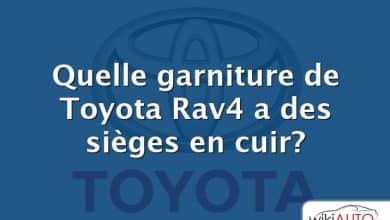 Quelle garniture de Toyota Rav4 a des sièges en cuir?