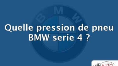 Quelle pression de pneu BMW serie 4 ?