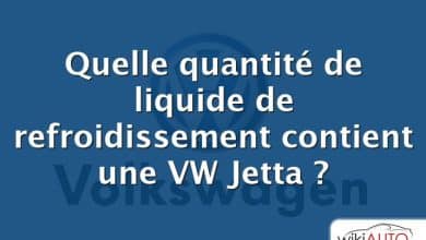Quelle quantité de liquide de refroidissement contient une VW Jetta ?