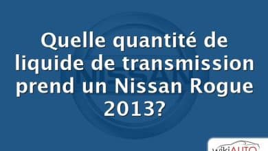 Quelle quantité de liquide de transmission prend un Nissan Rogue 2013?