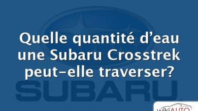 Quelle quantité d’eau une Subaru Crosstrek peut-elle traverser?